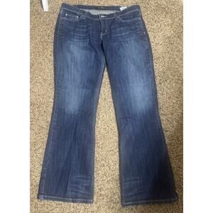 Levi’s Super Low 524 Boot Cut Blue Jeans Womens Juniors Sz 13M/33 Premium Denim